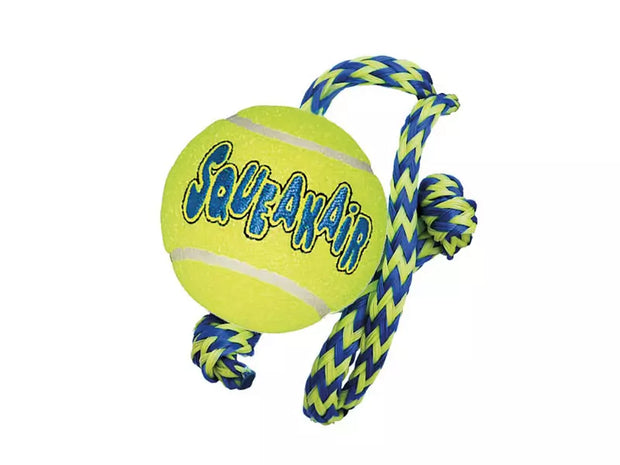 KONG SQUEAKER BALL ON ROPE