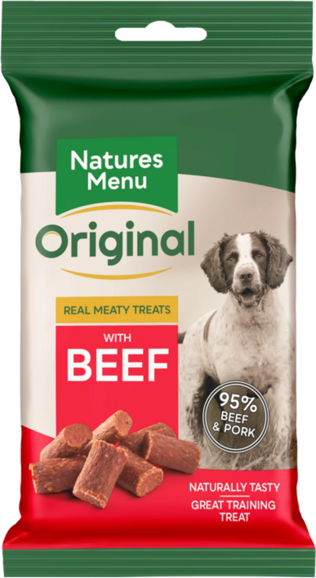 NATURES MENU ORIGINAL MEATY TREATS BEEF 60G