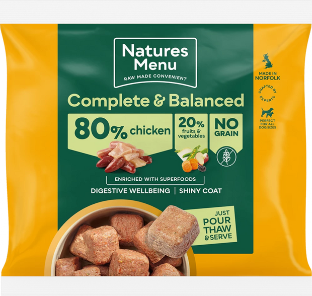 Natures Menu Complete & Balanced Raw 80/20 Chicken with Superfoods 1KG