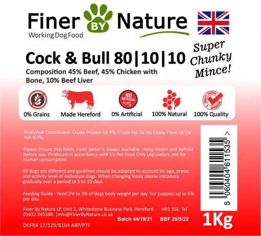 FINER BY NATURE COCK AND BULL 80/10/10 1KG