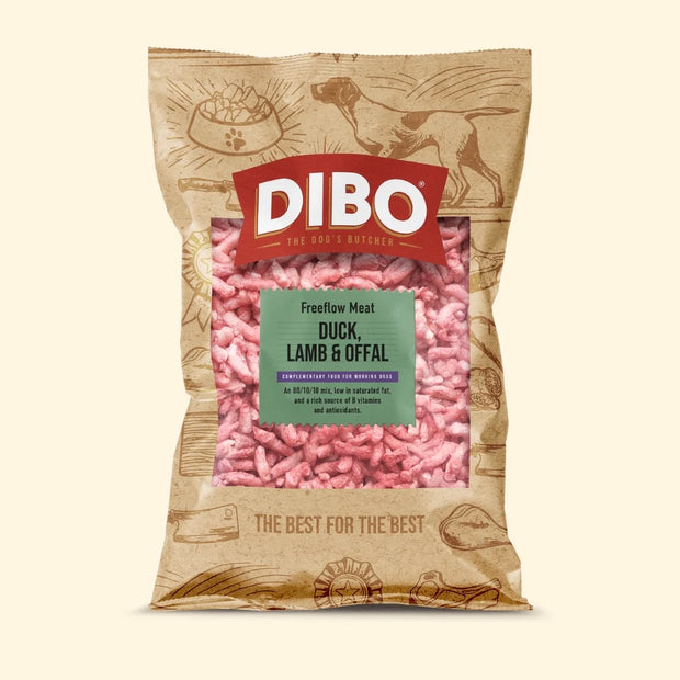 DIBO FREEFLOW MINCE DUCK, LAMB AND OFFAL 80/10/10 1KG