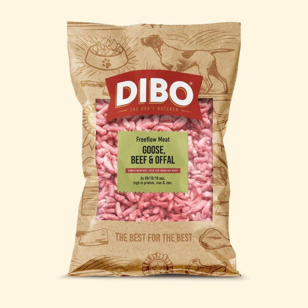 DIBO FREEFLOW MINCE GOOSE, BEEF AND OFFAL 80/10/10 1KG