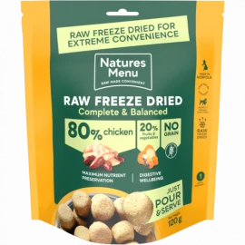 NATURES MENU FREEZE DRIED CHICKEN 120G