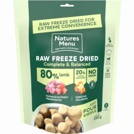 NATURES MENU FREEZE DRIED LAMB 250G