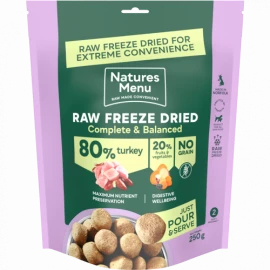 NATURES MENU FREEZE DRIED TURKEY 625G