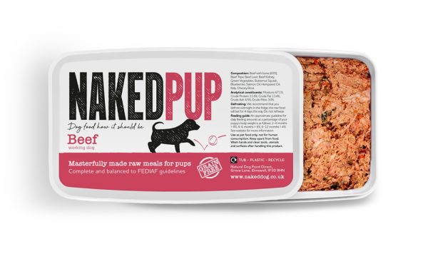 NAKED DOG PUPPY BEEF 500G X2 = 1KG