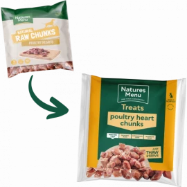 NATURES MENU POULTRY HEART CHUNKS 1KG