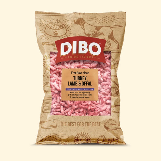 DIBO FREE FLOW MINCE TURKEY LAMB AND OFFAL 1KG