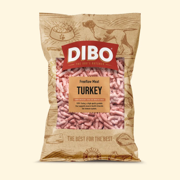 DIBO FREE FLOW MINCE TURKEY COMPLETE 1KG
