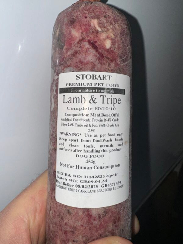 STOBART TRIPE AND LAMB COMPLETE 80/10/10 454G