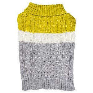SONTOS YELLOW AND GREY SWEATER XS