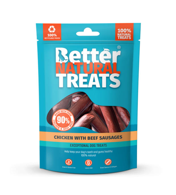 Better Natural Treats Chicken With Beef Sausages
