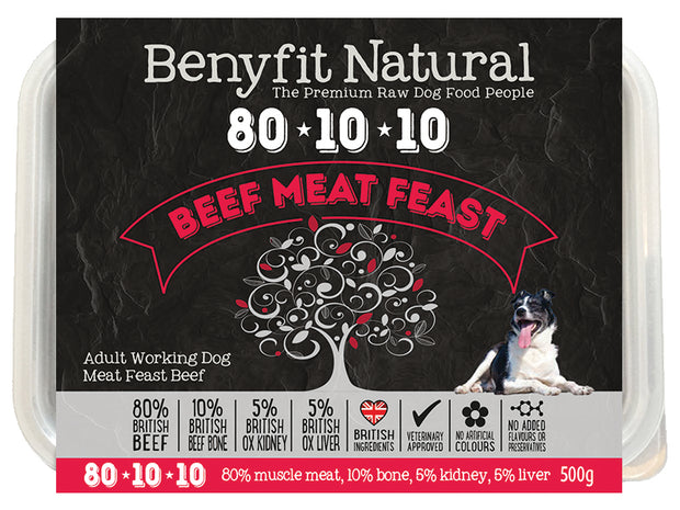 BENYFIT NATURAL BEEF MEAT FEAST  80/10/10 500G