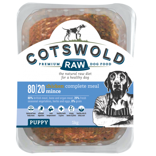 COTSWOLD RAW PUPPY MINCE CHICKEN, 1KG