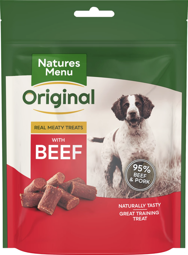 NATURES MENU BEEF TREATS 120G