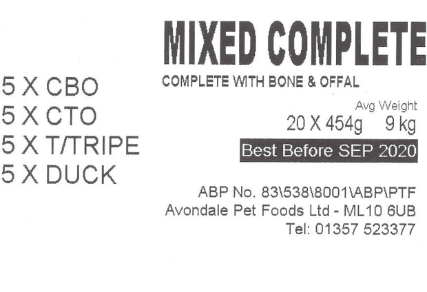 JUST NATURAL MIXED BOX COMPLETE, BOX OF 20, 454G