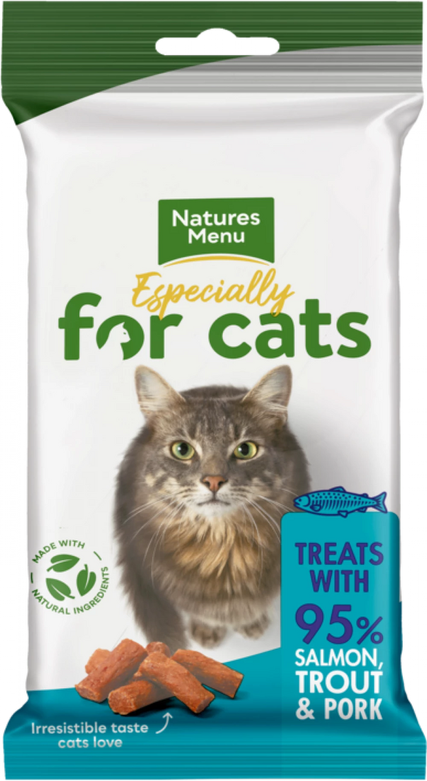 NATURES MENU SALMON AND TROUT TREATS FOR CATS 60G
