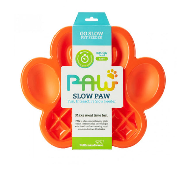 SLOW PAW FEEDER ACTIVITY BOWL ORANGE